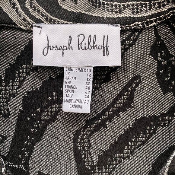 Joseph Ribkoff Black and Gray Patterned Blazer - Picture 10 of 13